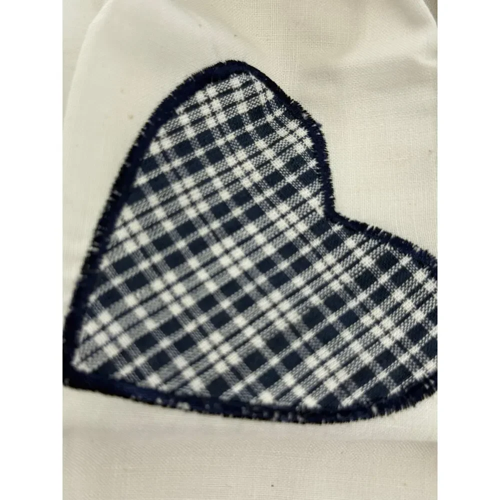Heart Napkin Rings With Embroidered Heart Napkins Set Of 2 Farmhouse Country
